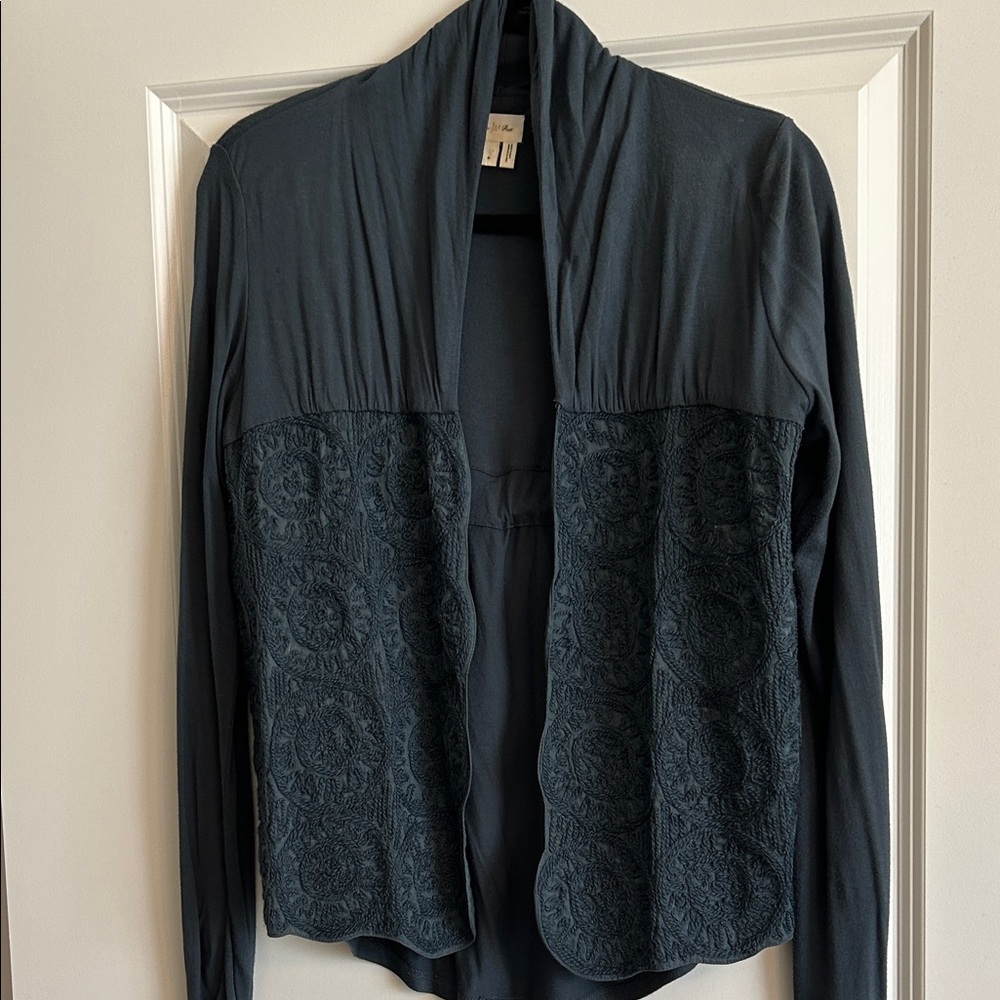 NEW LISTING! Anthropologie Dark Teal Open Front Cardigan
